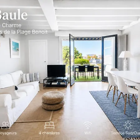 Charming Duplex, 4bdr 6p, 2 Min Benoit Beach, Daire La Baule